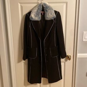 Moiselle brown pea coat - like new!